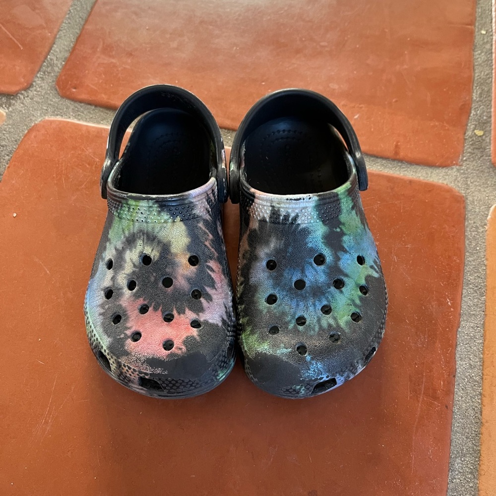 Tie dye Crocs